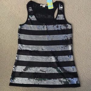 Sequin Racerback Tank Top